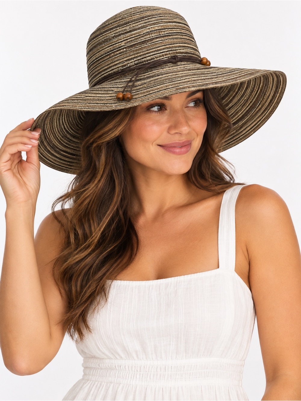 CTR Summit Crushable Straw Hat Brown Mix M/L UPF 40+ Packable Sun Hat NWT